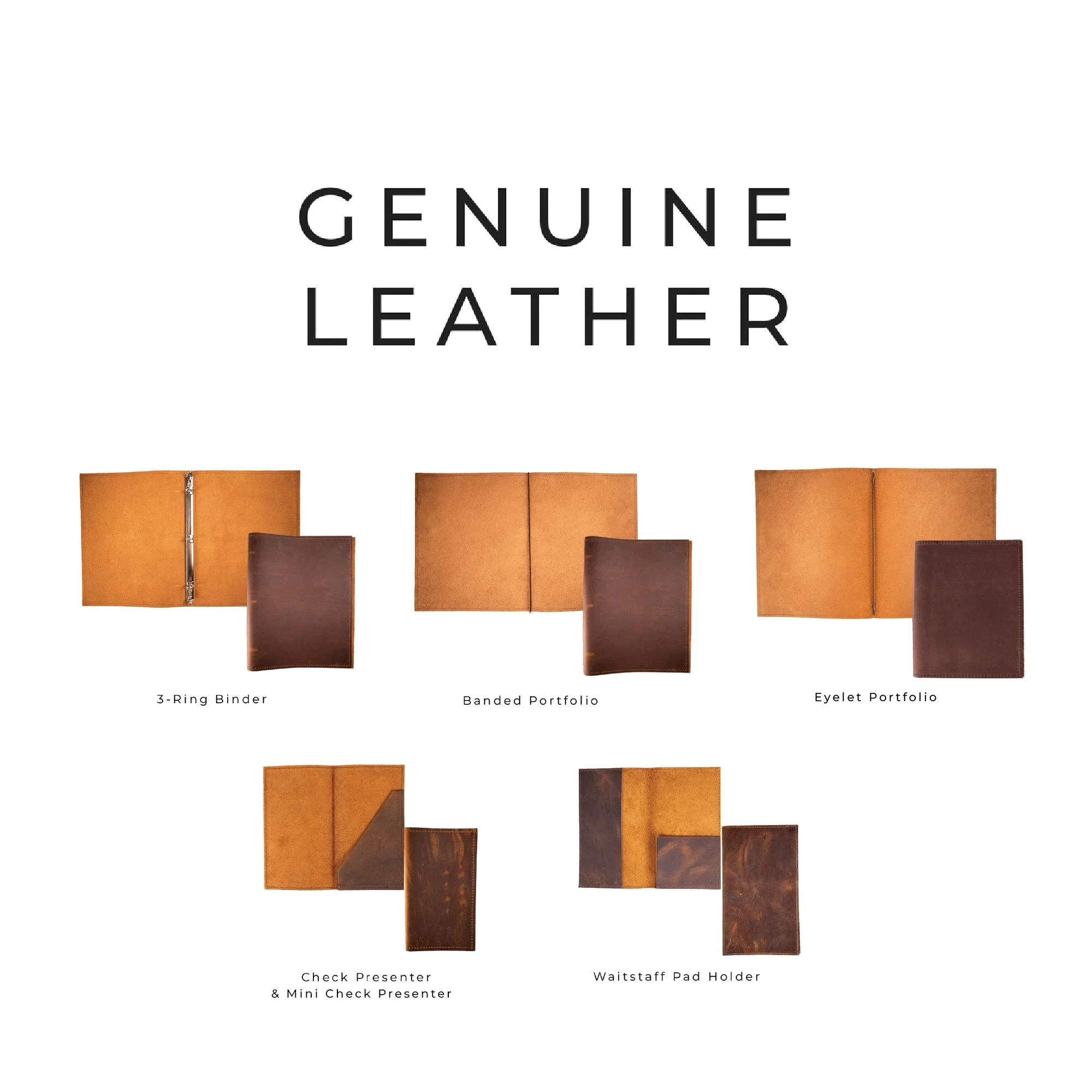 623　11冊セット Genuine Leather Menu Cover
